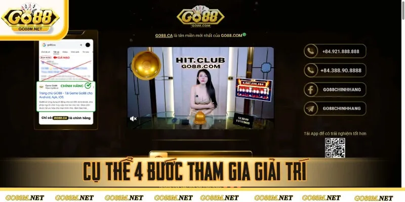 Cụ thể 4 bước tham gia giải trí