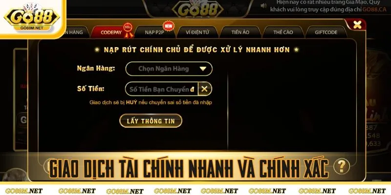 GO88 xử lý lệnh giao dịch nhanh chóng