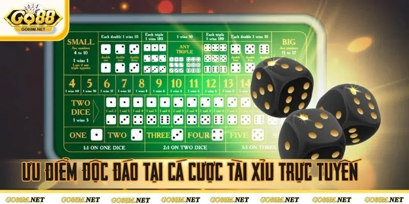 Ưu điểm độc đáo chỉ có tại cá cược tài xỉu trực tuyến